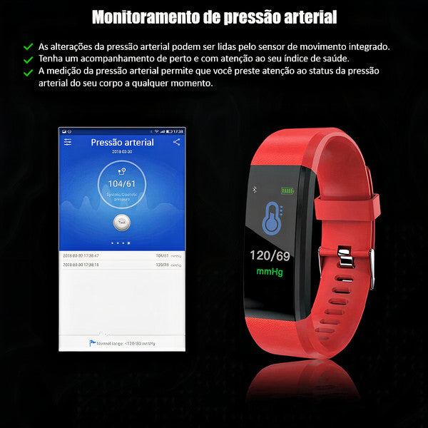 Relógio Smart Fit z20 - Relógio Inteligente IP67 Tela IPS 0.96" Bluetooth