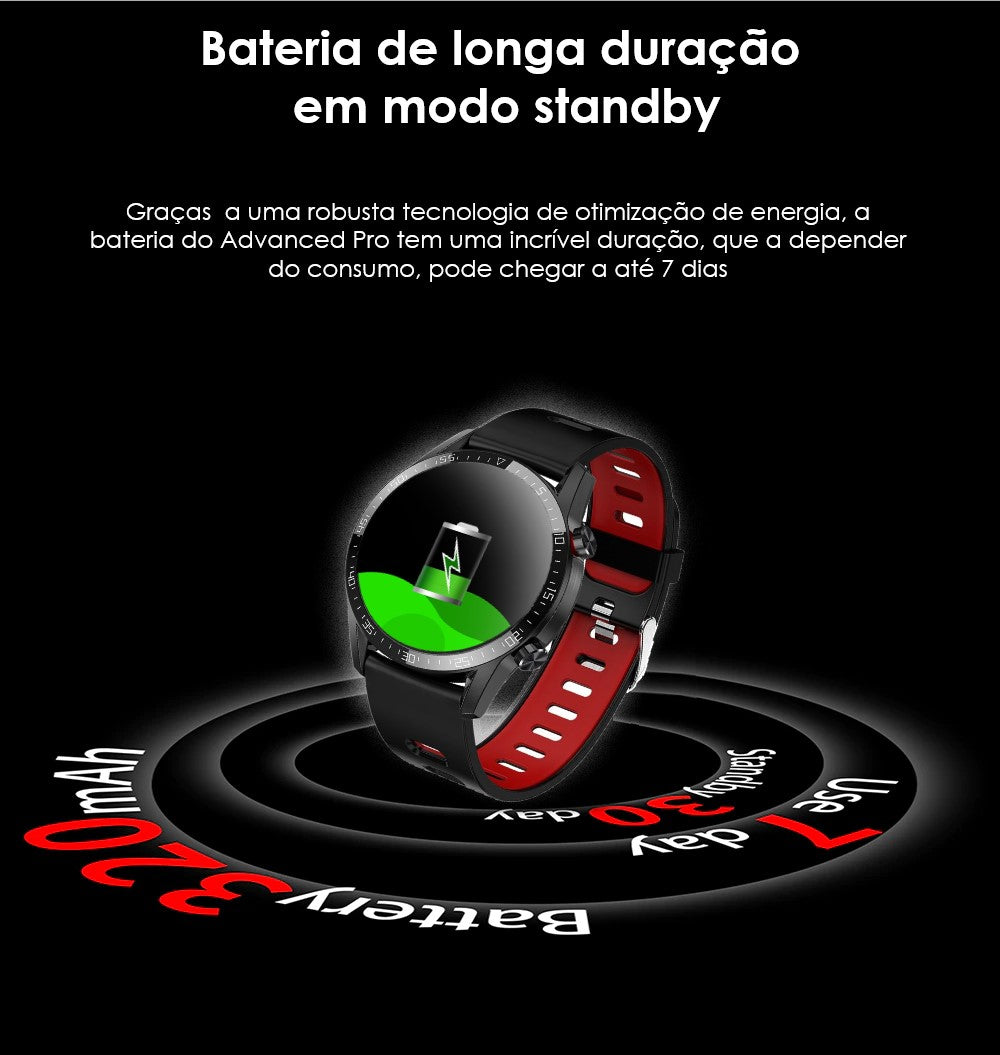 Smartwatch Advanced Pro - Relógio Inteligente IP68 A Prova d'água Tela IPS 1.28" Bluetooth