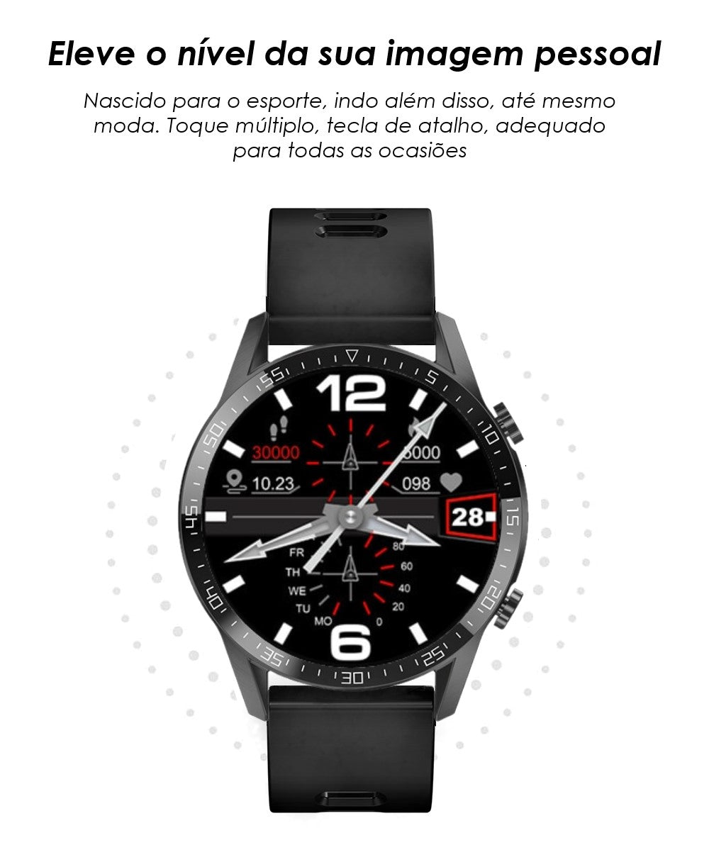 Smartwatch Advanced Pro - Relógio Inteligente IP68 A Prova d'água Tela IPS 1.28" Bluetooth