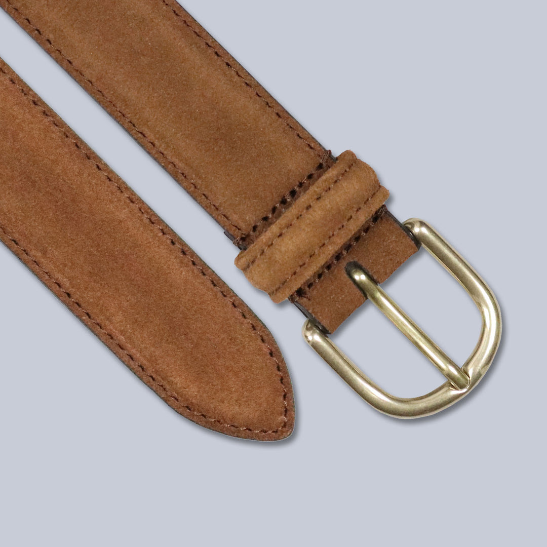 Suede leather belt beige Lino
