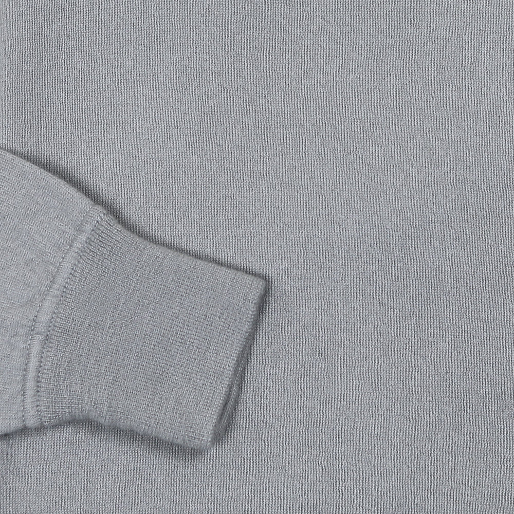 Louis Vuitton® D-ring Detail Cashmere Polo Pullover Blue Grey