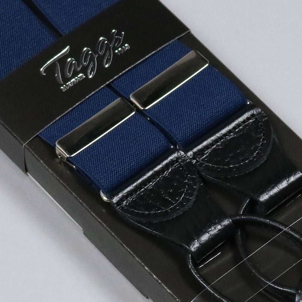 Albert Thurston  Navy Elastic Nylon 35 mm Braces – Baltzar