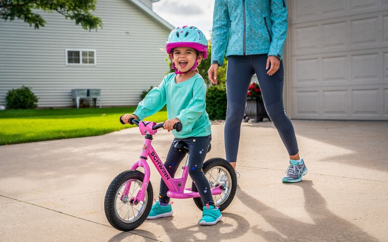 pink schwinn balance bike