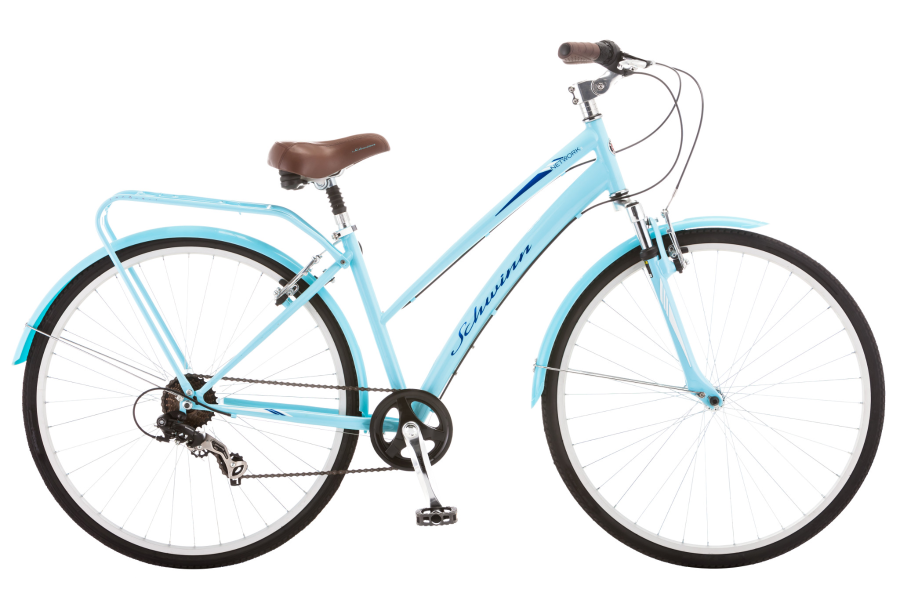 light blue schwinn bike