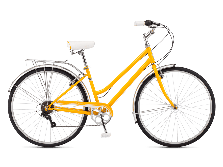yellow womens bicycle