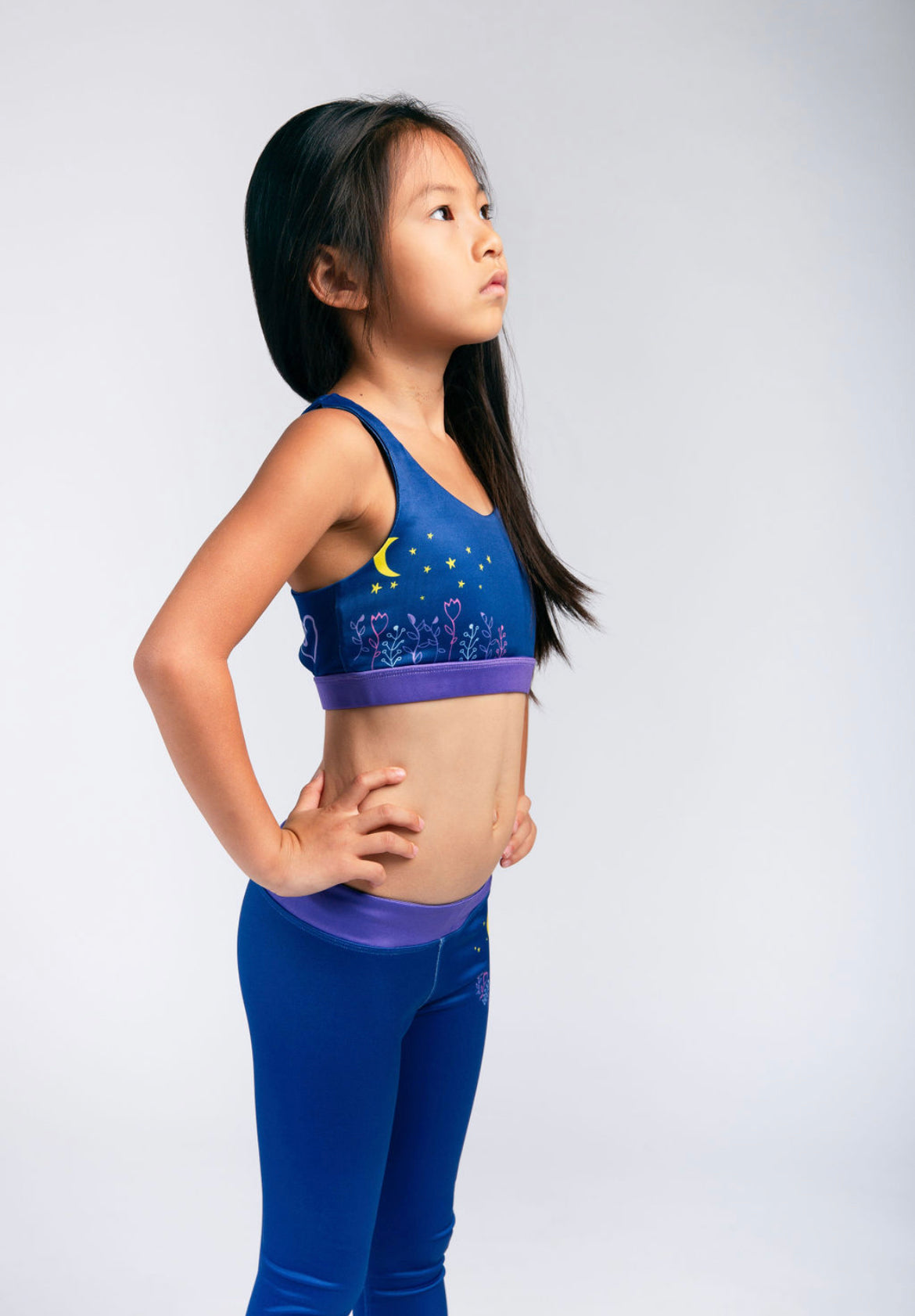 Buy Printed Charcoal bamboo Girls Sports Bras online - Indica | Indica