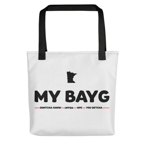 My Bayg Minnesota Accent Tote Bag (White)