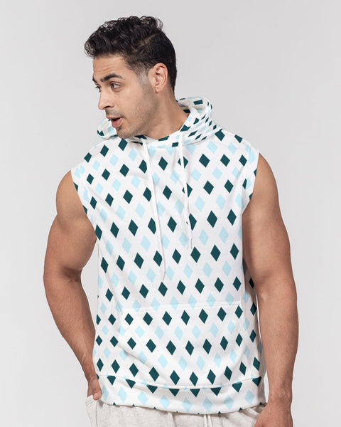 Tayrona Diamond Pattern Men's Premium Heavyweight Sleeveless Hoodie