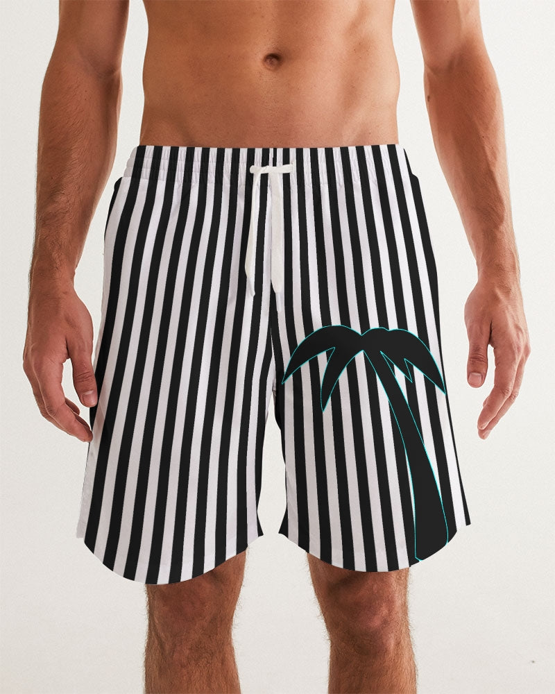 Tayrona Striped  Palm Tree Swim Trunk