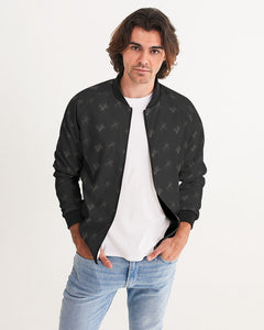 black palm pattern Men's Bomber Jacket