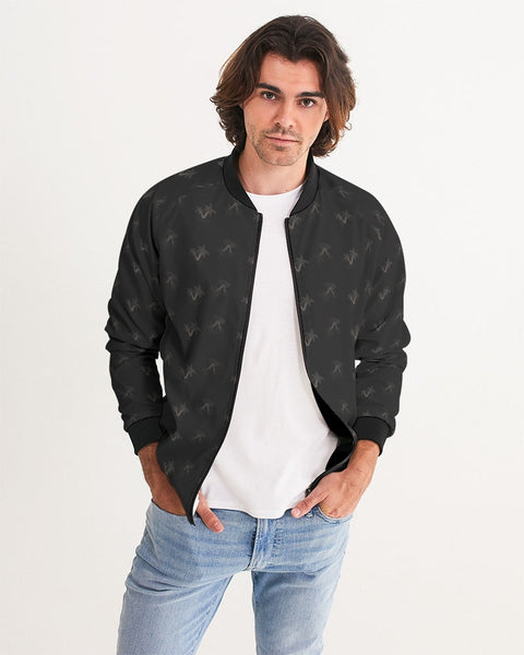 black palm pattern Men's Bomber Jacket