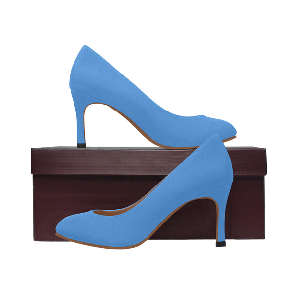 blue Women's High Heels (Model 048)