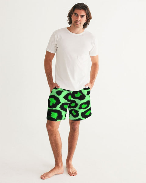 Tayrona Bright Green Leopard Swim Trunks