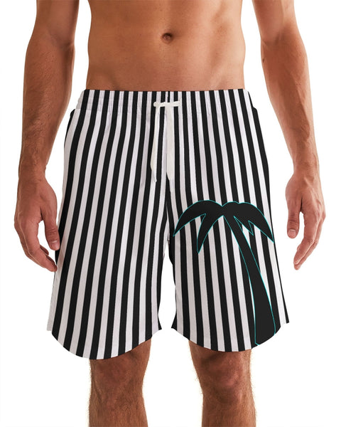 Tayrona Striped  Palm Tree Swim Trunk