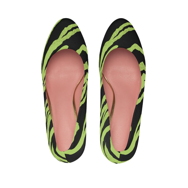 Tayrona Green Tiger Stripe Women's High Heels