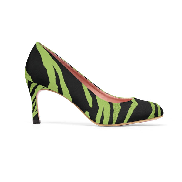 Tayrona Green Tiger Stripe Women's High Heels