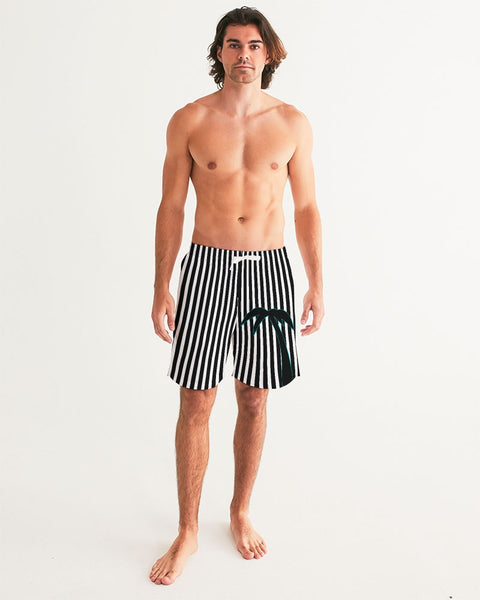 Tayrona Striped  Palm Tree Swim Trunk