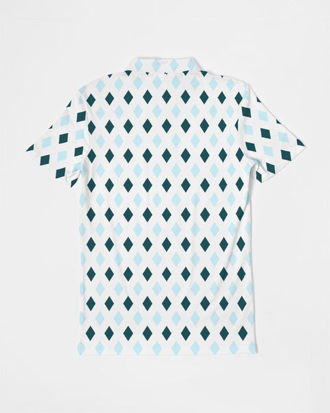 Tayrona Diamond Pattern Men's Slim Fit Short Sleeve Polo