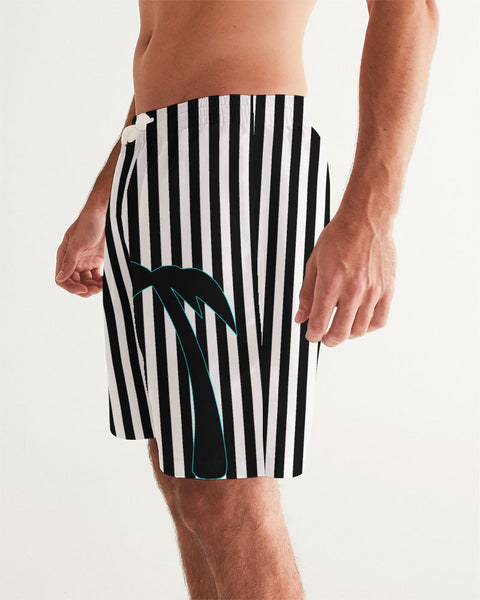 Tayrona Striped  Palm Tree Swim Trunk