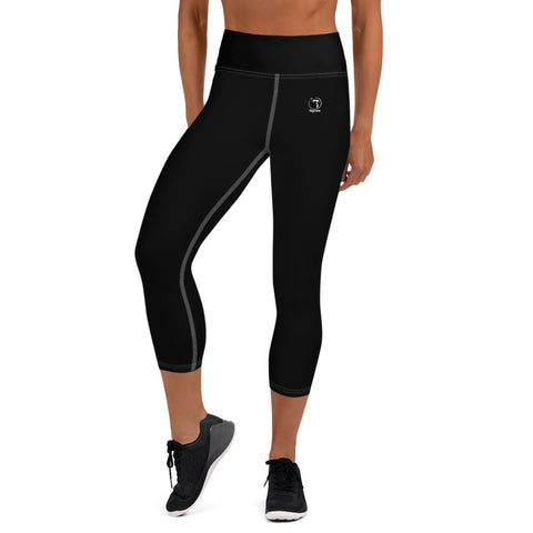 Tayrona Black Yoga Capri Leggings