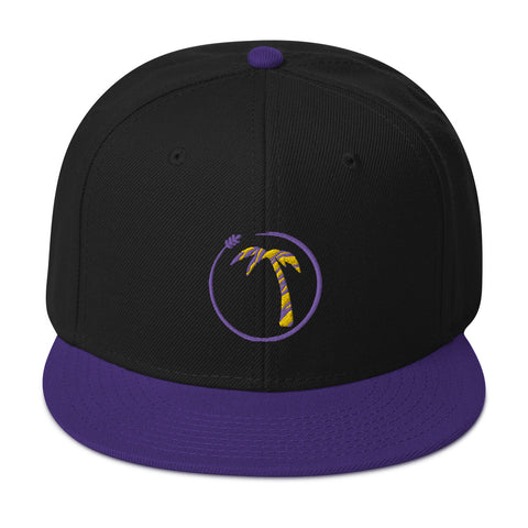 Tayrona Purple/Yellow logo Snapback Black Hat