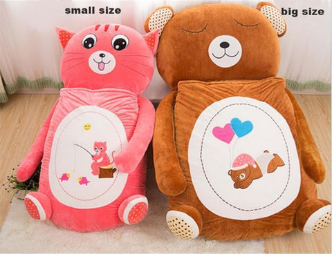 teddy bear sleeping bag and bed