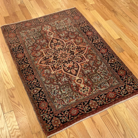 Kaoud Rugs 3.5X4.10 Rectangle RUST ANTIQUE FARAHAN Area Rug