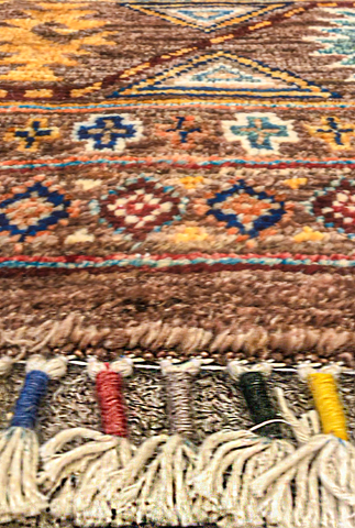 Knots on a rug from Kaoud Rugs