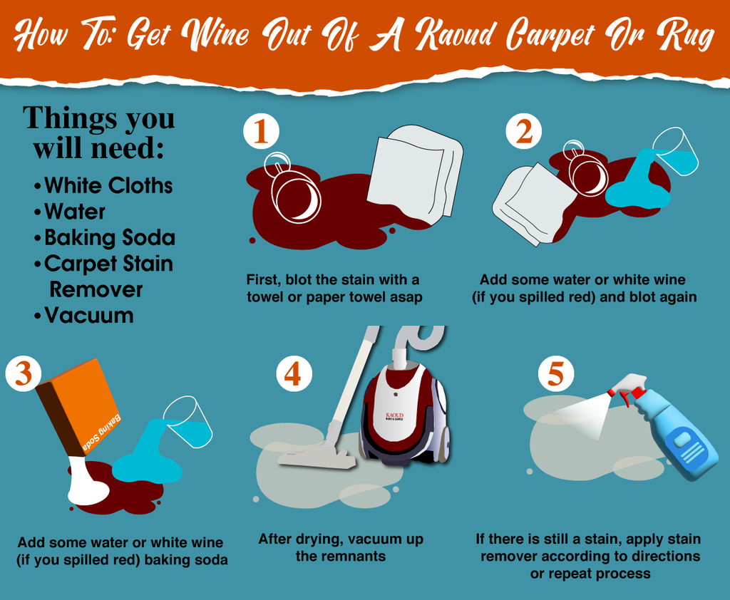 steps to cleaning red wine out of a kaoud carpet with images and tips and steps