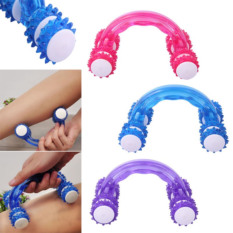 Eight Roller Wheels Massager Body Fitness Massage Wheel Arch Lunar Rover Vehicle Massager