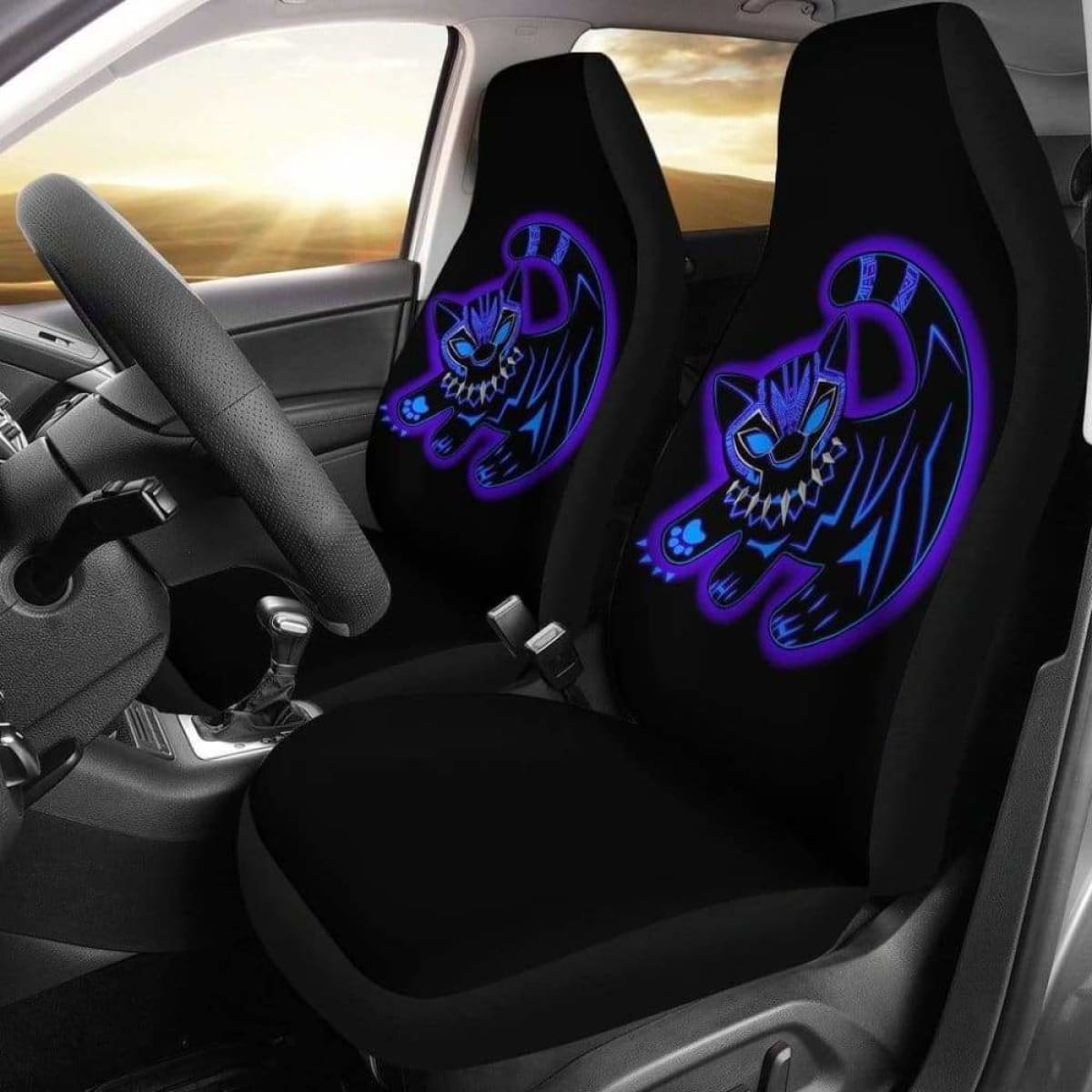 Black Panther X Lion King Car Seat Covers Universal Fit 051012