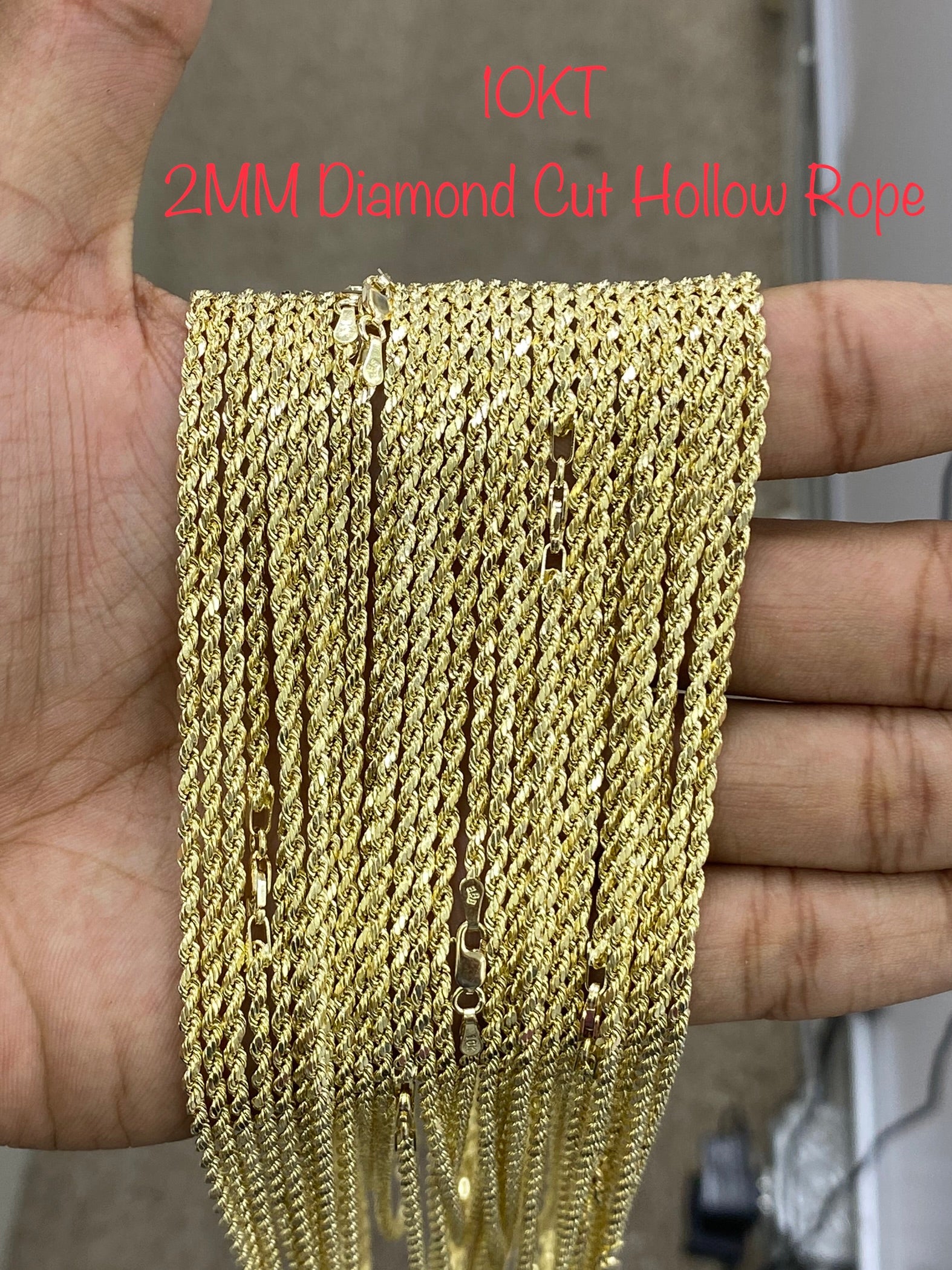 rope chain with diamond lock