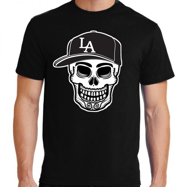 Skull LA Dodgers Baseball Tee 