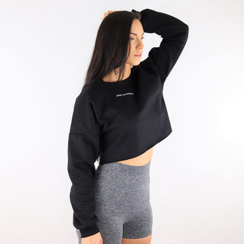 Oversized Long Sleeve Crop Top