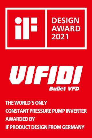 The Worlds' First and Only Constant Pressure Pump Inverter Awarded by iF PRODUCT DESIGN from Germany