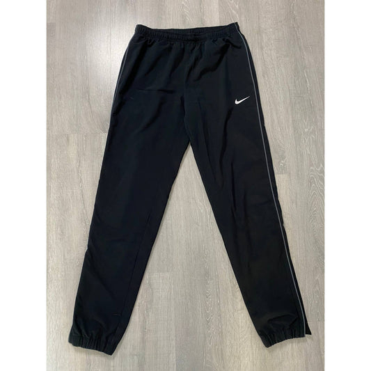 Nike vintage black track pants small swoosh 2000s parachute – Refitted