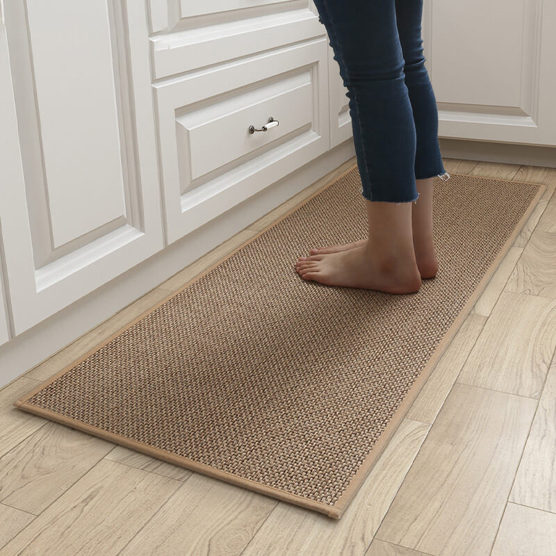 RUEIURI 0.1 Inch Ultra Thin Kitchen Sink Floor Mat, Waterproof Indoor Door  Mat Kitchen Rugs Laundry Room Decor with Non Slip Rubber Backing Washable