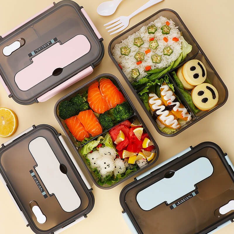 Leakproof Bento Lunch Box for Adults and Kids,2/3 Compartments Sealed ...