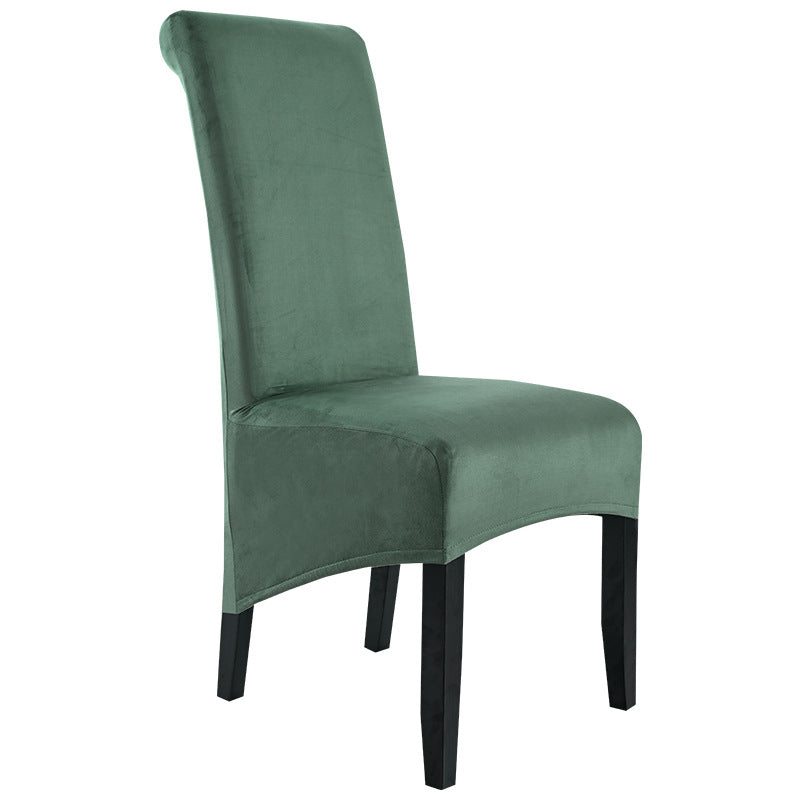 Suede Dining Chair Covers, Stretch XL High Back Chair Slipcovers Short