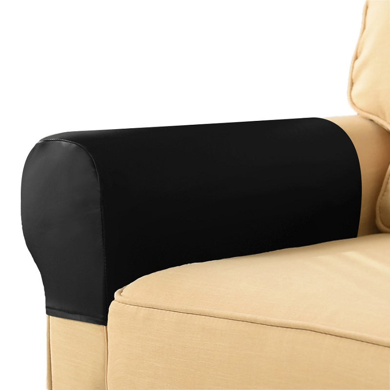 2Pcs PU Leather Sofa Arm Covers, Waterproof Chair Armrest Covers, Anti