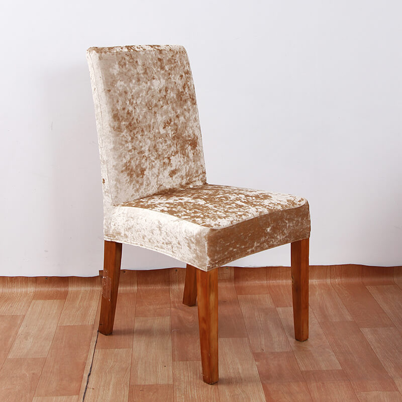 Crushed Velvet Dining Chair Covers, Removable Washable Chair Slipcovers