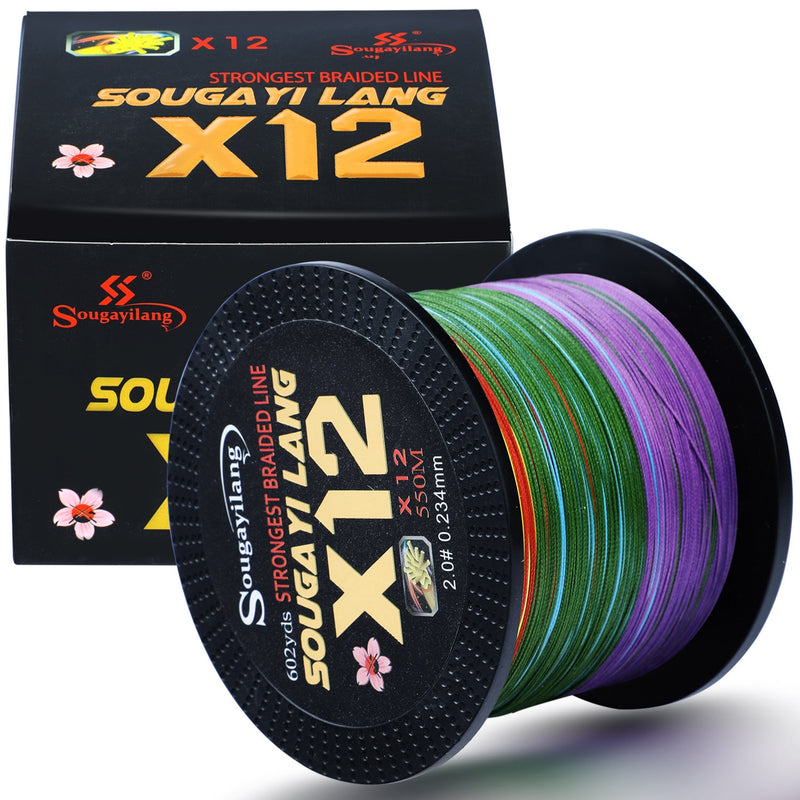 Linha De Pesca Multifilamento Sougayilang X12 Fios Trançados 1503505 2610