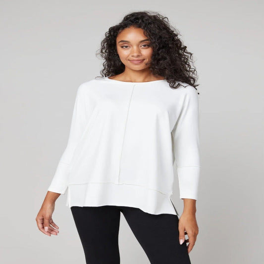 SPANX Perfect Length Dolman 3/4 Sleeve Top, Plus Size 3XL, Color Oat