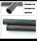 Wholesale sales 10-20Pcs OD 11mm - 20mm X Length 500MM 100% Roll Wrapped Carbon Fiber Tube 3K /Tubing Plain/Twill Glossy/Matte