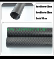 US warehouse shipments OD 31mm - OD 50mm X 500MM 100% Roll Wrapped Carbon Fiber Tube 3K /Tubing Plain/Twill Glossy/Matte