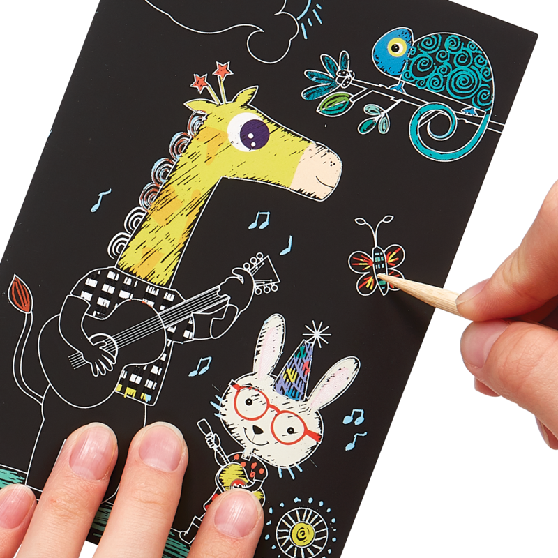 Farm animals scratch and scribble mini scratch art kit – MONSTER KIDS