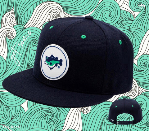 Gorra Snapback azul marino Topwater de Fat Bass