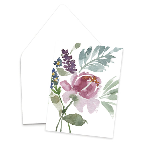 Watercolor Floral Happy Birthday Greeting Card – Letter Lane Design Studio
