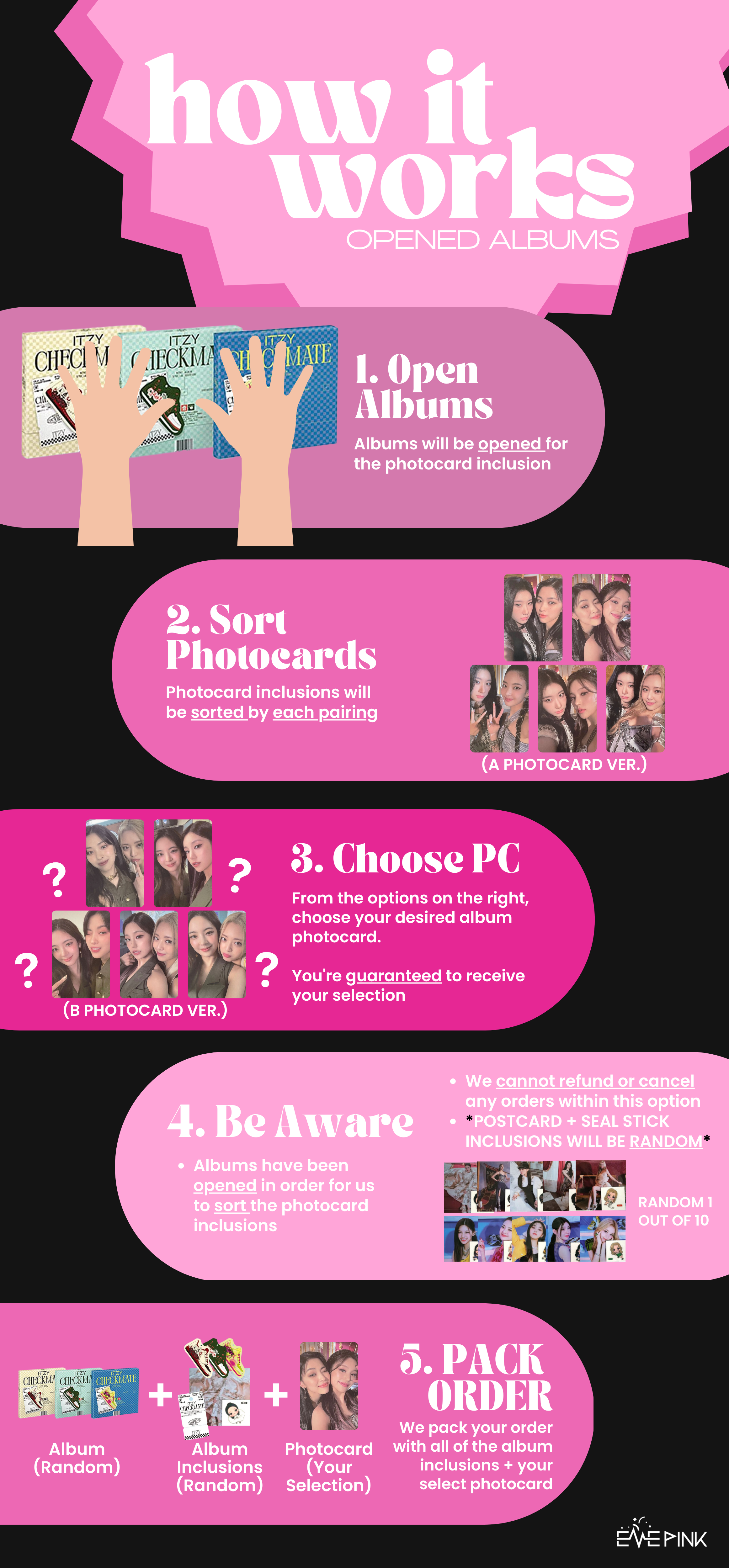 ( Special Edition ) ITZY - CHECKMATE Mini Album ( B Version. )+1ea ITZY  Store Gift Card K-POP SEALED