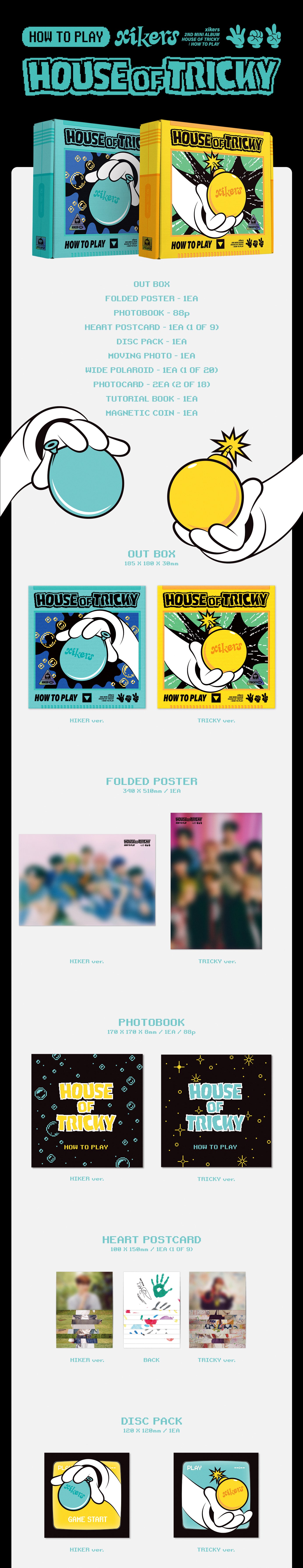 Xikers] HOW TO PLAY Photobook Album Official WIDE POLAROID